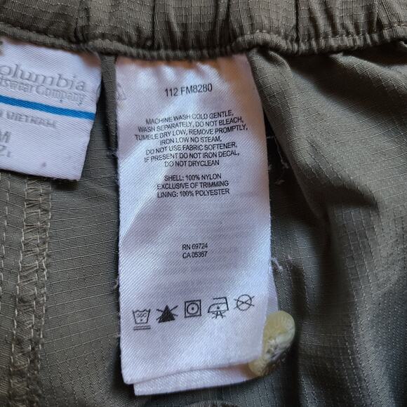 Columbia PFG Pants Mens Size 32 Fishing Gear 100% Nylon Green Zip-Off Leg - Picture 13 of 13